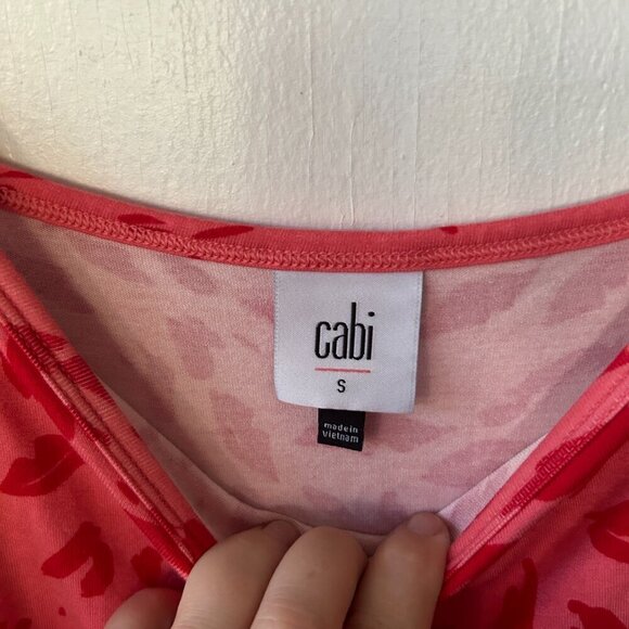 Cabi Balcony Cami Womens Small Pink Lips Adjustable Straps Style 6386 - Picture 3 of 7